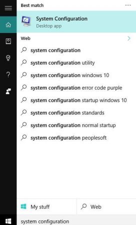 system configuration