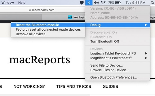 Resetting your Mac’s Bluetooth module
