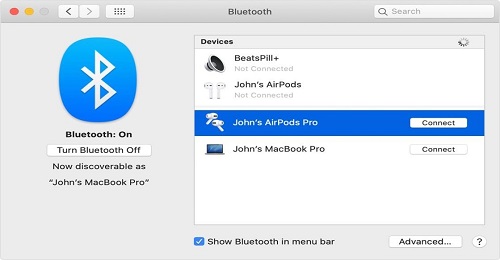 Deny the AirPods with Mac as a Bluetooth System
