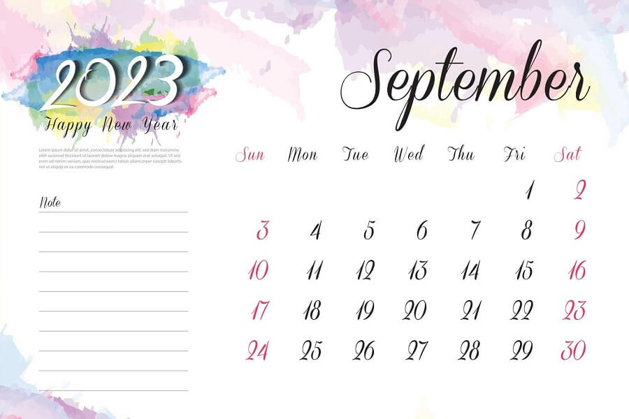 september calendar printable