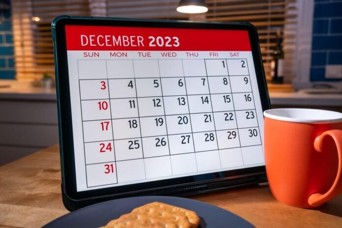 december calendar 2023