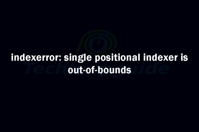 indexerror: single positional indexer is out-of-bounds